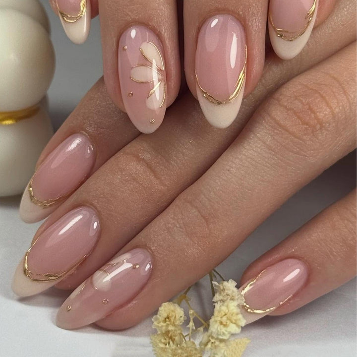 Elegant French Tip Press-On Nail Art Set
