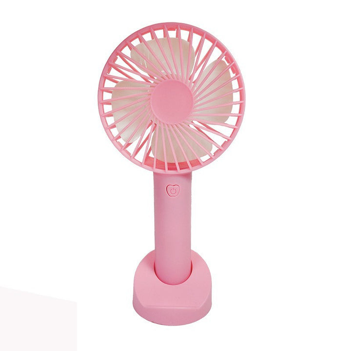 Unisex portable hand and table fan with rechargeable battery, quiet brushless motor, three speed settings, removable stand and safety grille Kalsten
