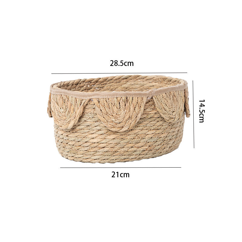 Handwoven decorative basket with ruffles Kalsten