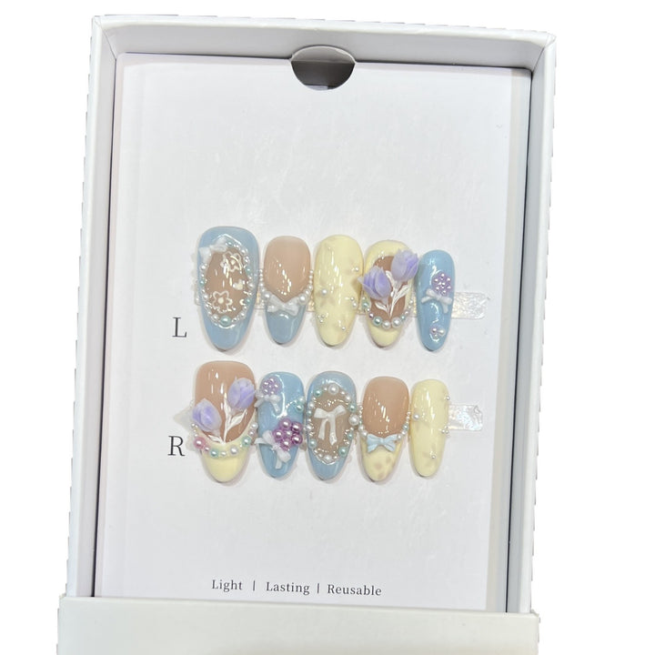 Floral Art Press-On Nail Tips Kalsten