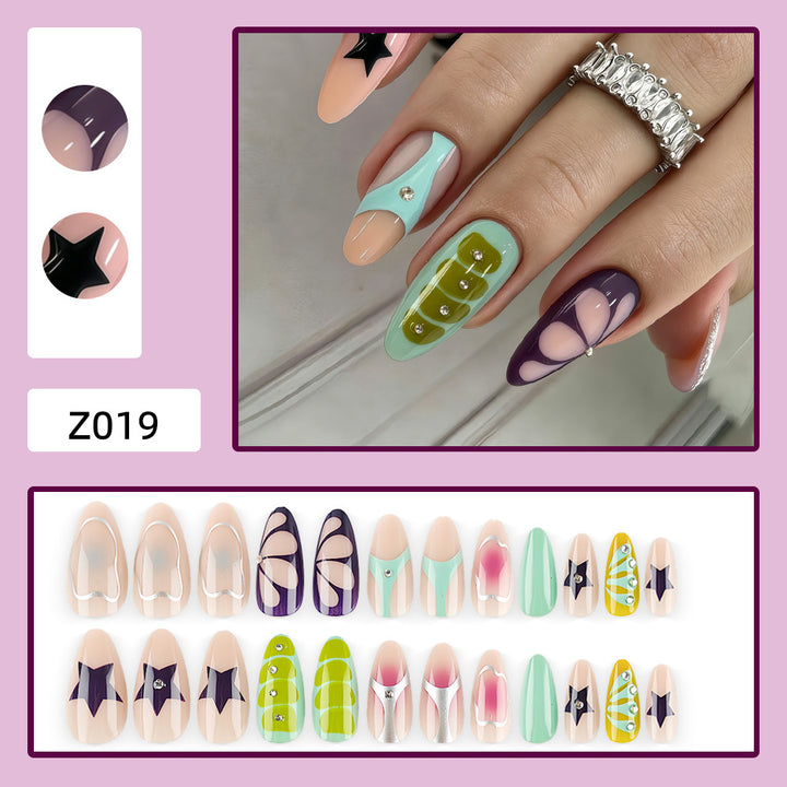 Creative Art Nails with Unique Geometric Designs Kalsten
