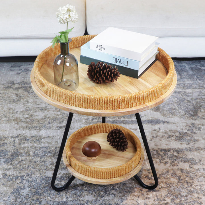 Decorative Round Woven Coffee Table Kalsten