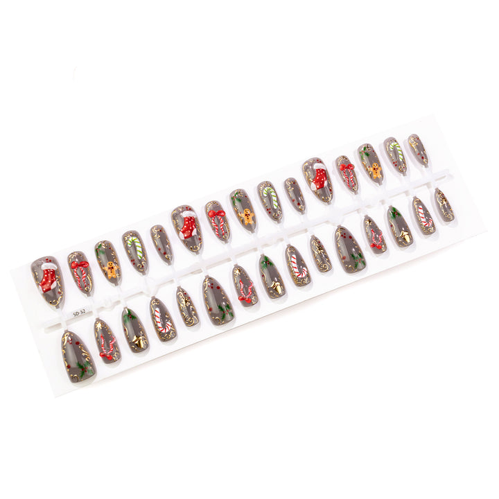 Holiday-Themed Decorative Press-On Nails