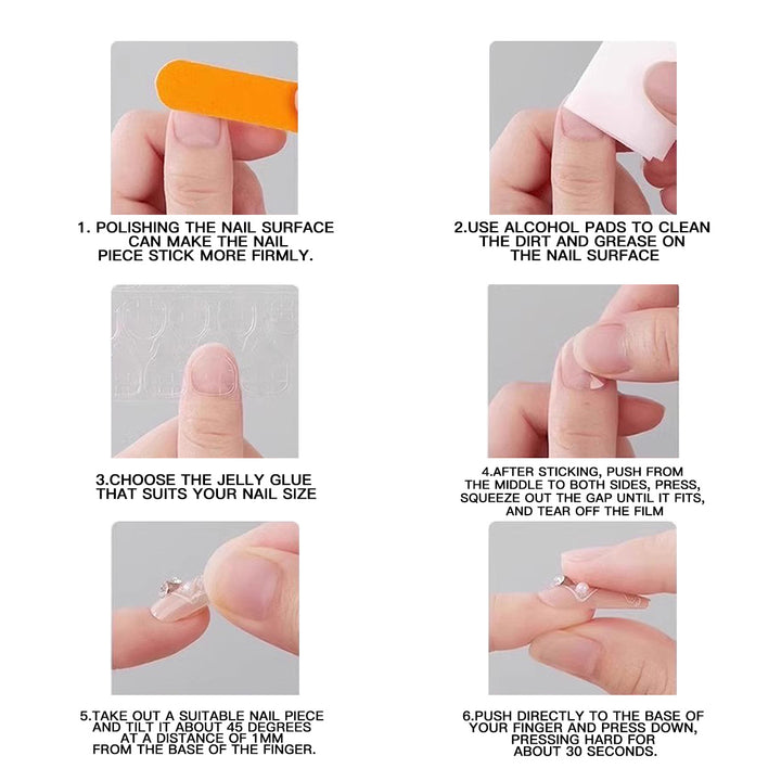 Artistic nail tips with floral motifs Kalsten