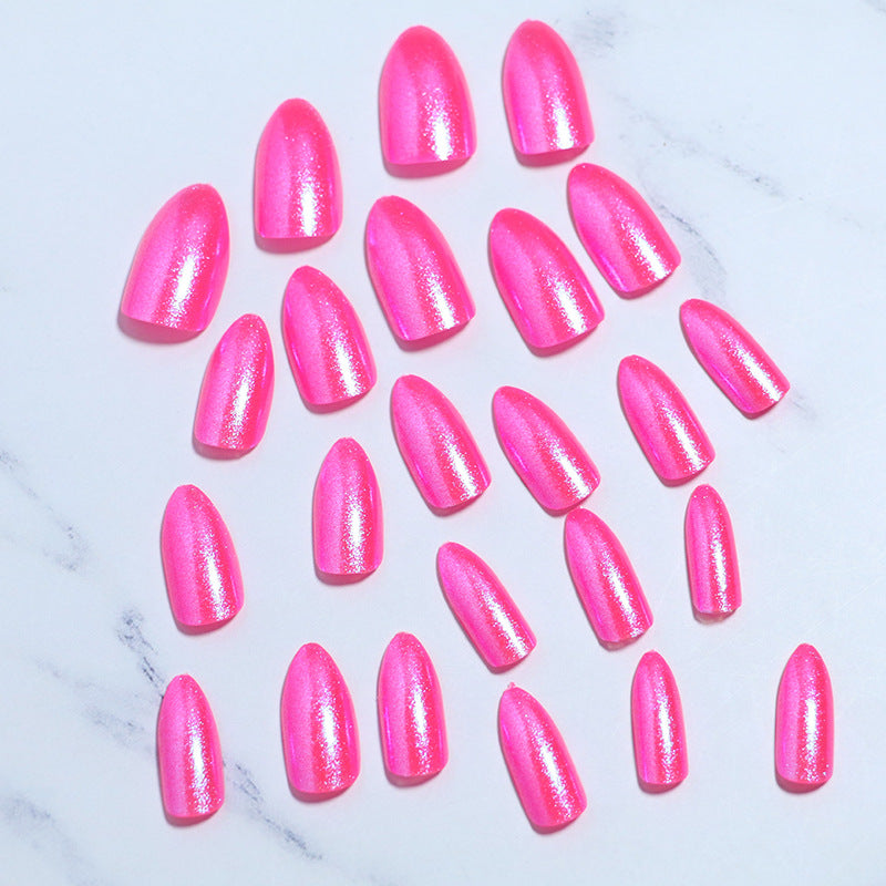 Glossy Press-On Nail Set with Iridescent Shine Kalsten