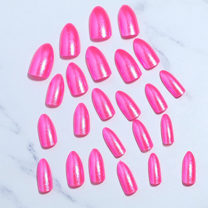 Glossy Press-On Nail Set with Iridescent Shine Kalsten