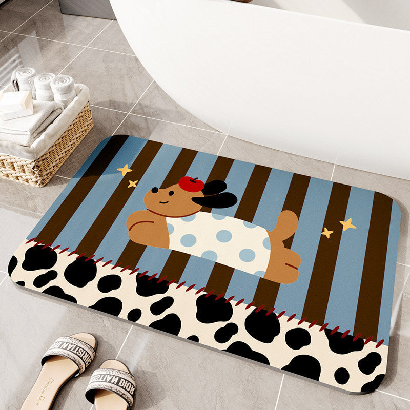 Plush Cartoon Rabbit Bath Mat