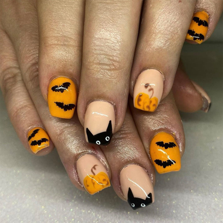 Seasonal Halloween-Themed Press-On Nail Art Set Kalsten