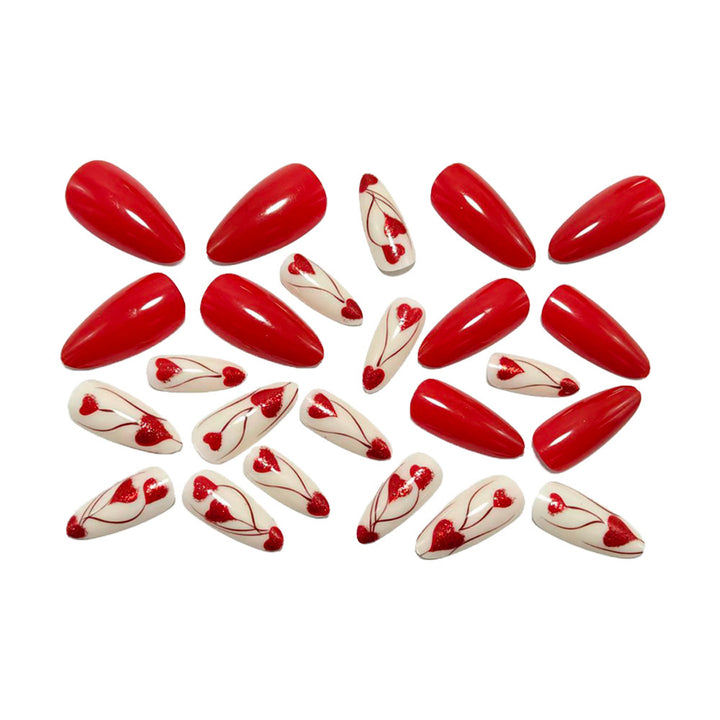 Art nails in elegant heart design Kalsten