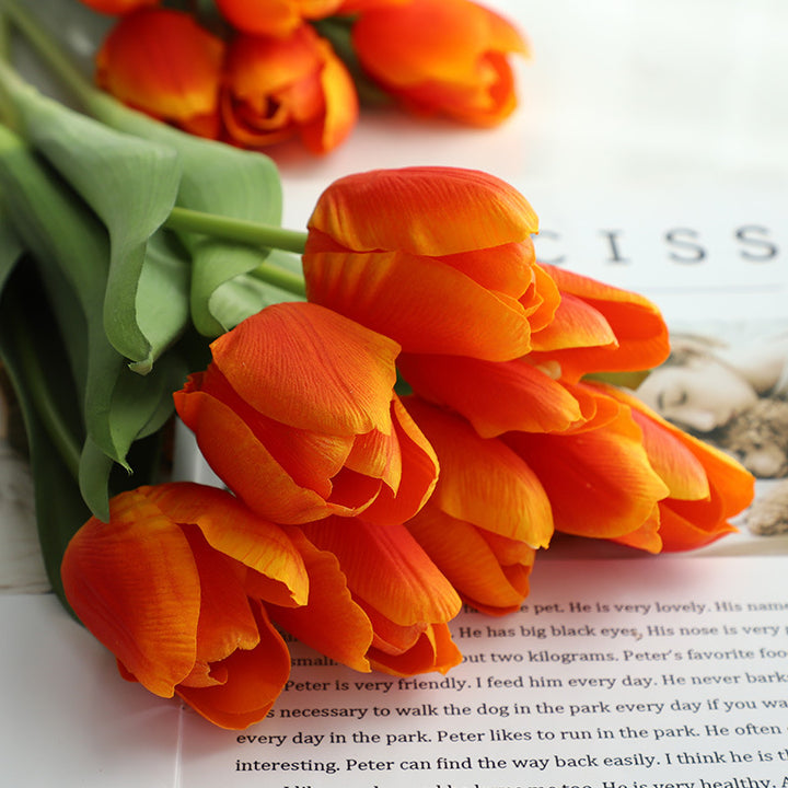 Realistic Decorative Tulip Bouquet