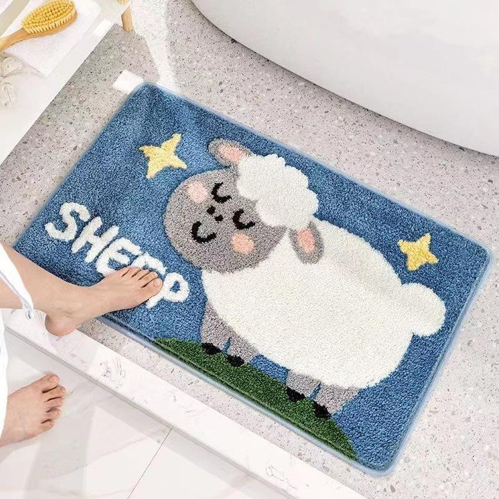 Playful Penguin-Themed Bath Mat Kalsten