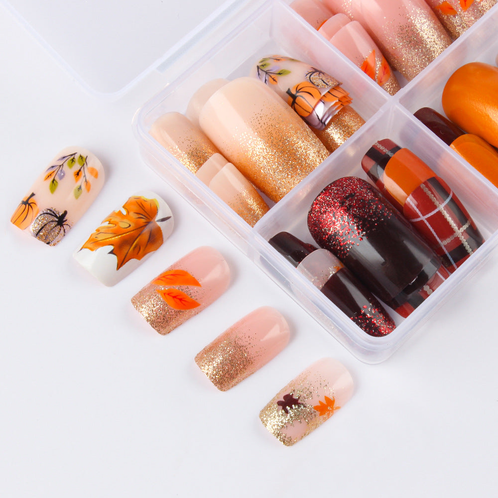 Autumn-Inspired Glitter Nail Art Set Kalsten