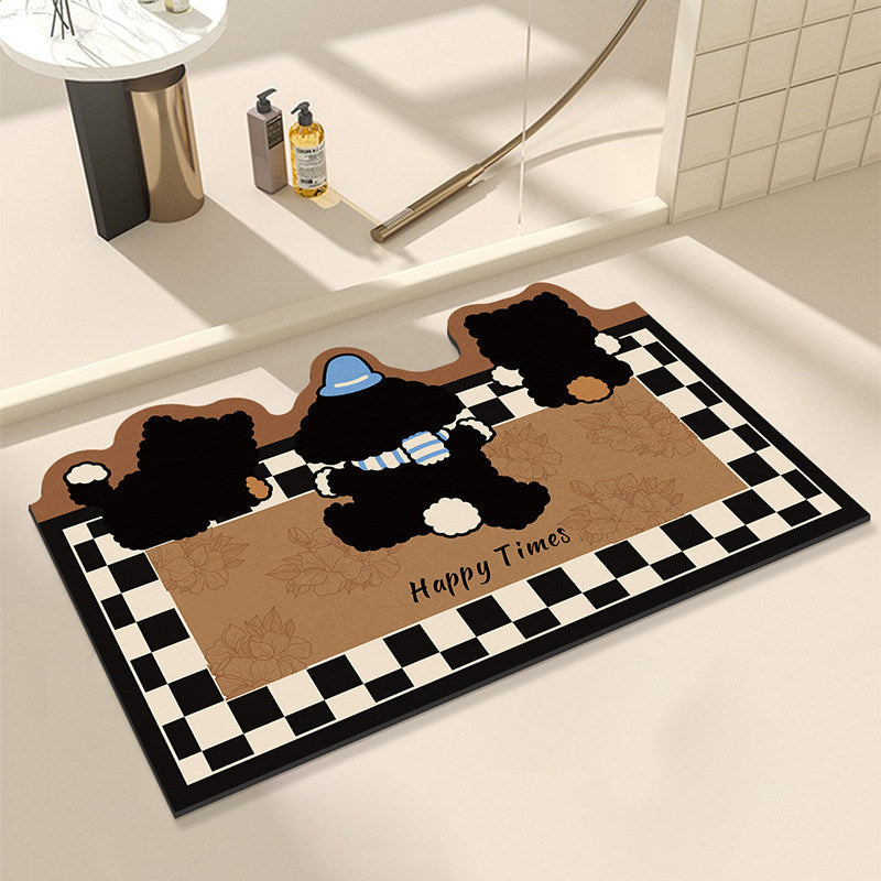 Panda-Themed Decorative Bath Mat