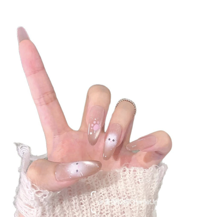 Artistic Press-On Nail Set with Playful Animal Designs Kalsten