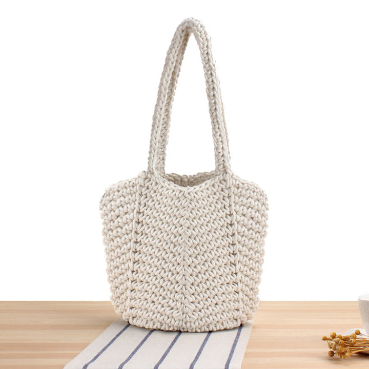 Handbag Made of Handcrafted Macrame with Textured Design Kalsten