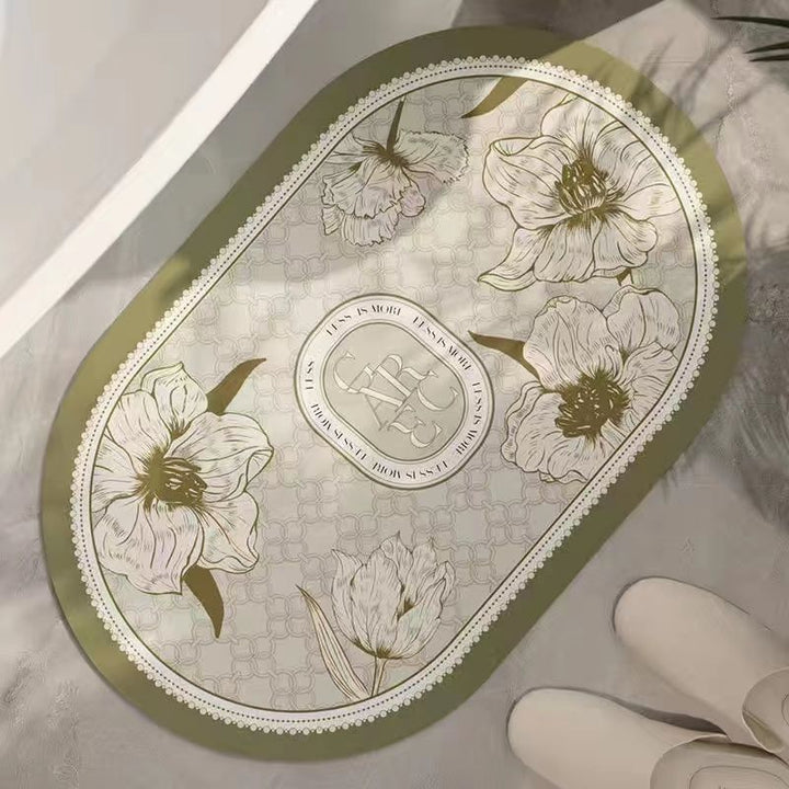 Elegant Country-Themed Bathroom Mat Kalsten