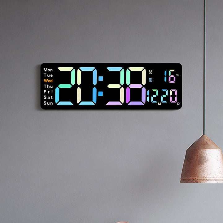 Digital Multifunktionswecker mit mehrfarbigem LED-Display und Temperaturanzeige Kalsten