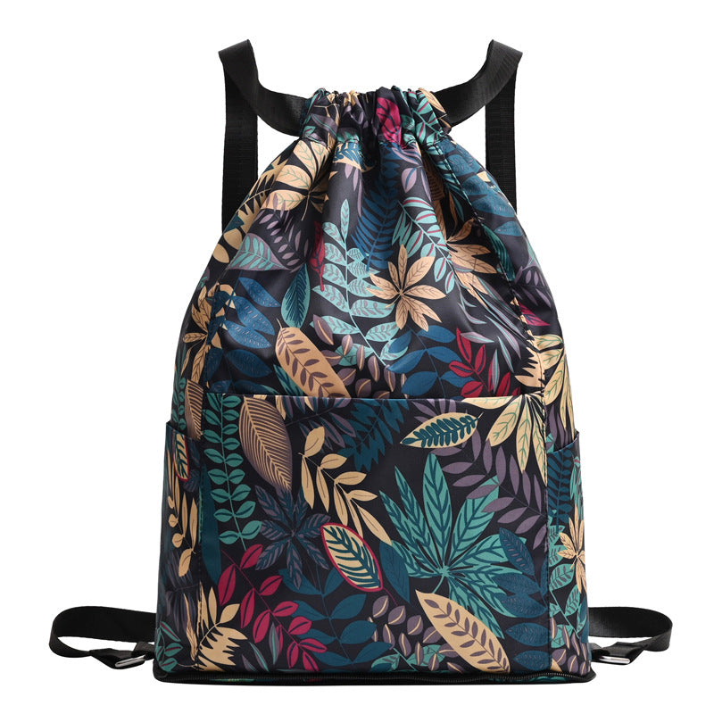 Drawstring Floral Print Backpack Kalsten
