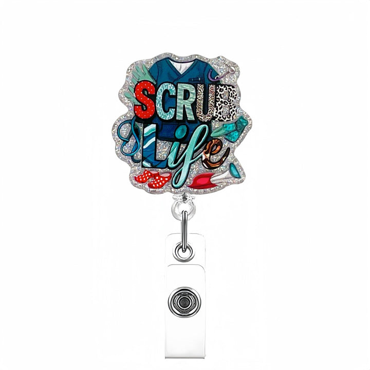 Expandable badge holder with anatomical heart pendant