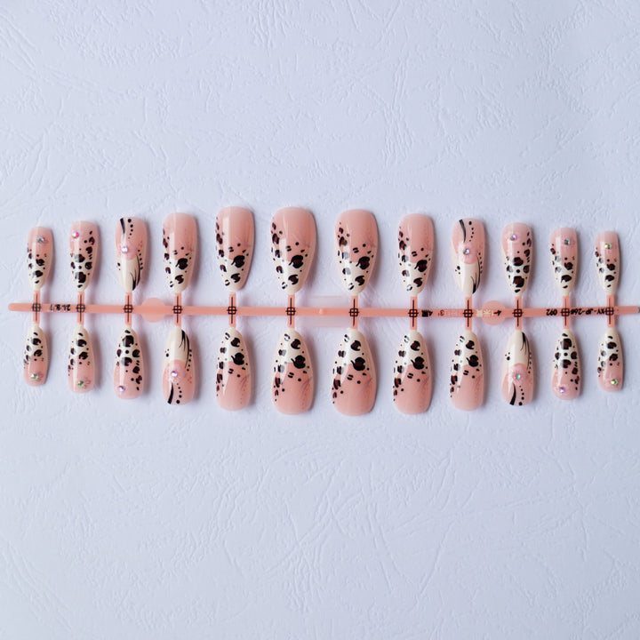 Artistic Leopard and Floral Nail Art Set