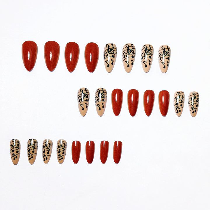 Artificial nails with Creative Note Design Kalsten