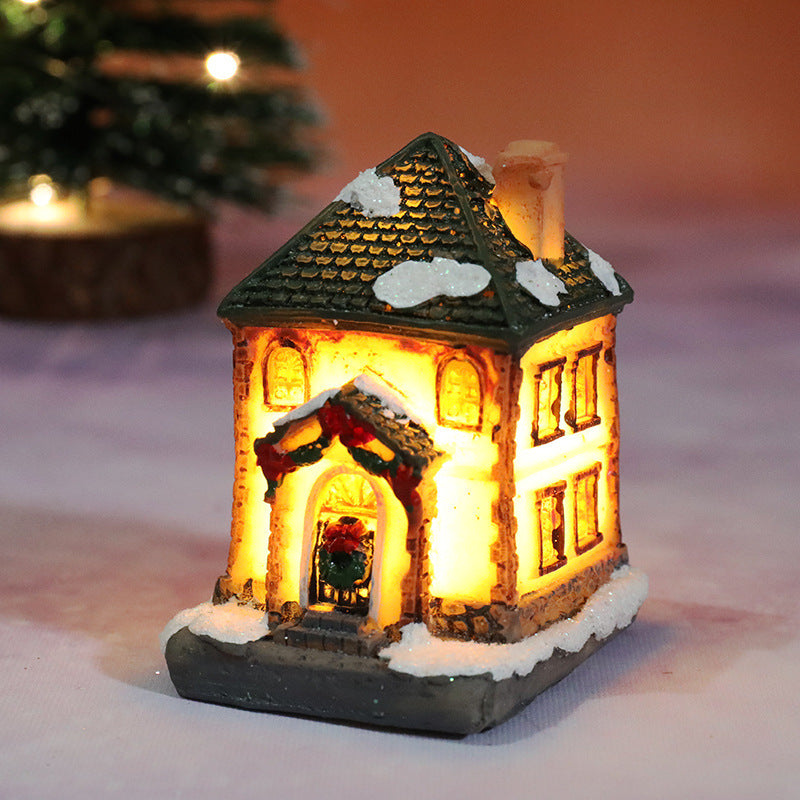 Decorative Christmas Toy House Figure