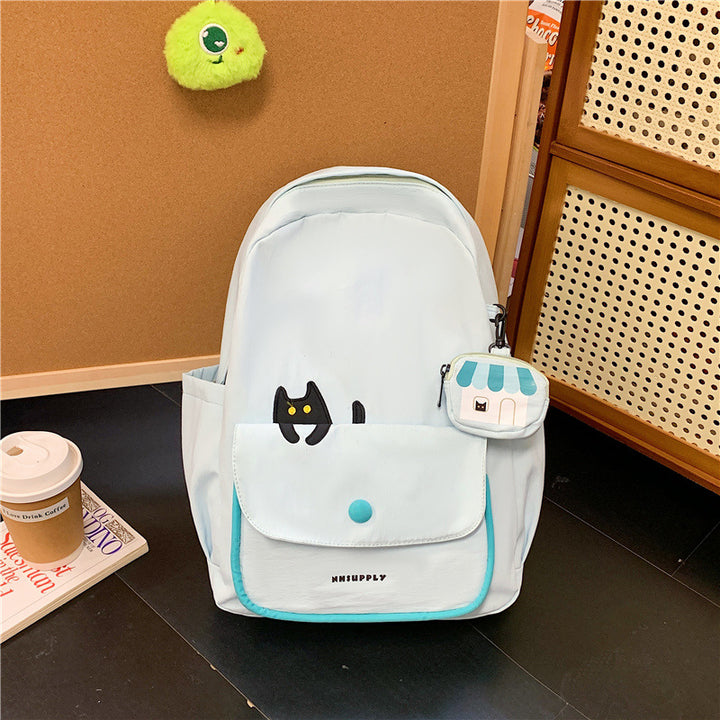 Playful backpack with cat design and versatile compartments Kalsten