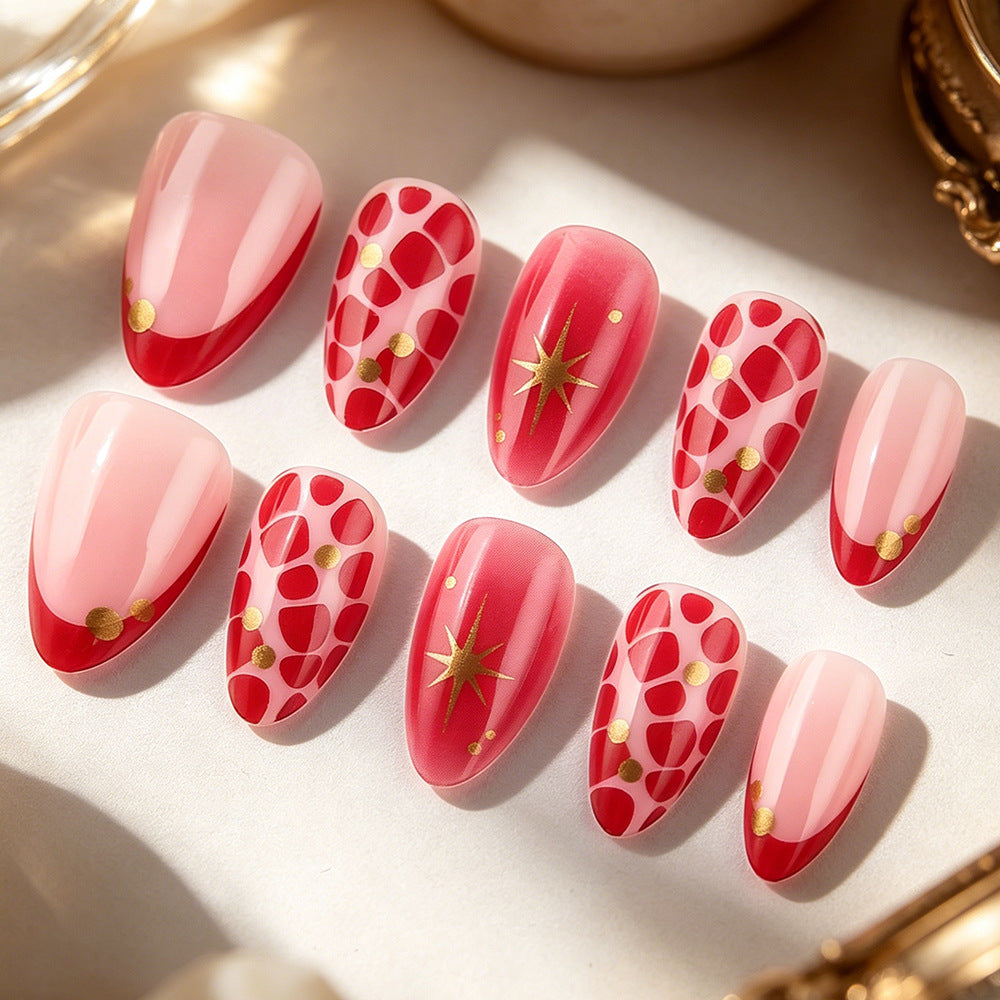 Decorative Nail Art Set with Golden Accents Kalsten