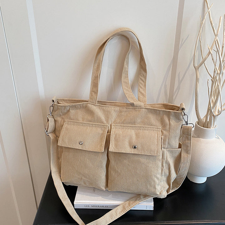 WoSpacious Corduroy Utility Tote Bag Kalsten