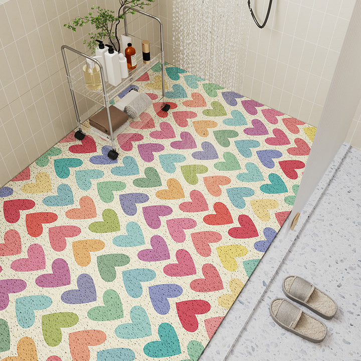 Heart Patterned Soft Bath Mat