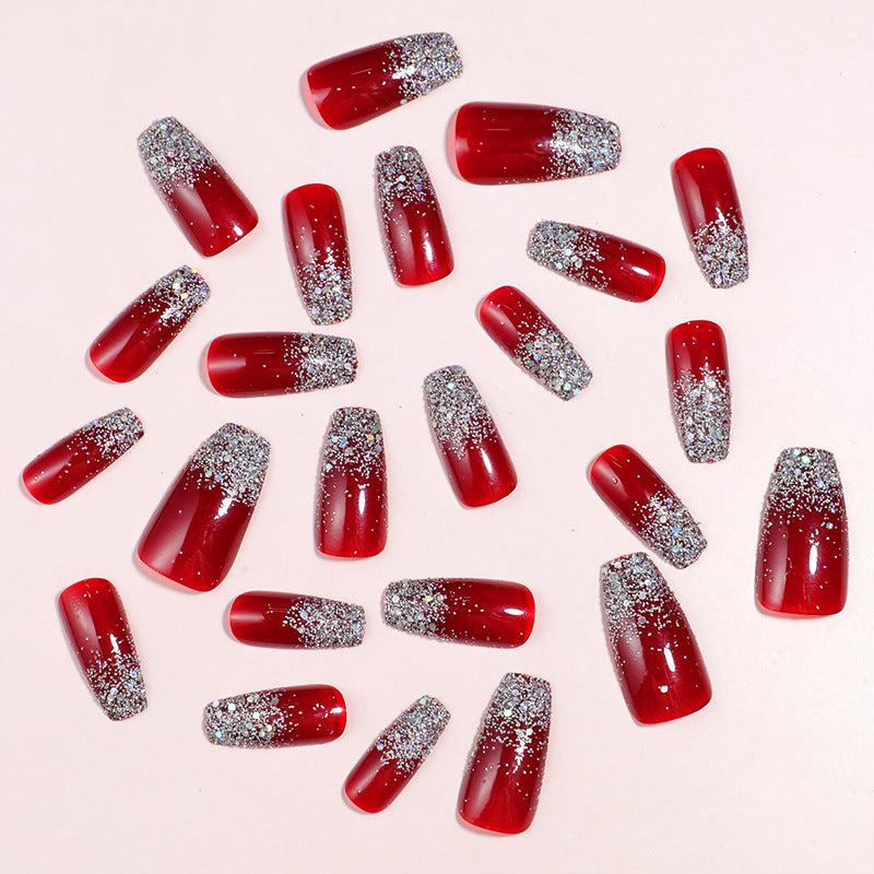 Elegant Glittery Press-On Nail Set Kalsten