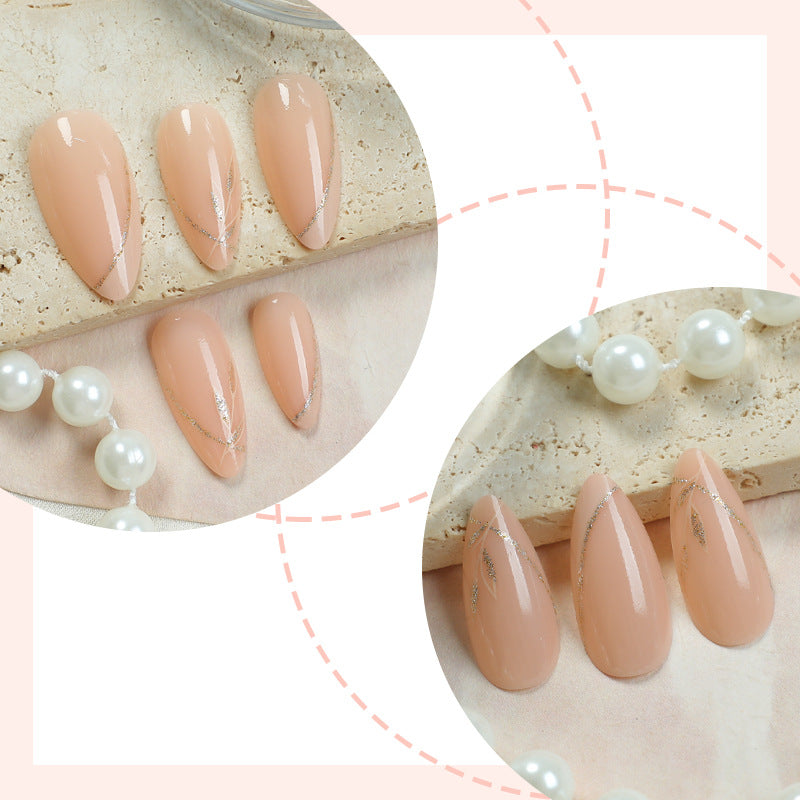 Elegant Stiletto Press-On Nail Set with Pearl Accent Designs Kalsten