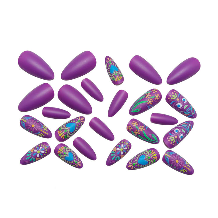 Creative Nail Design Set with Colorful Patterns Kalsten