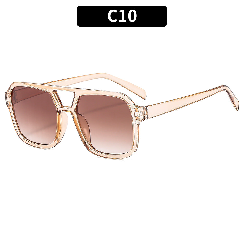 Oversized Angular Frame Sunglasses