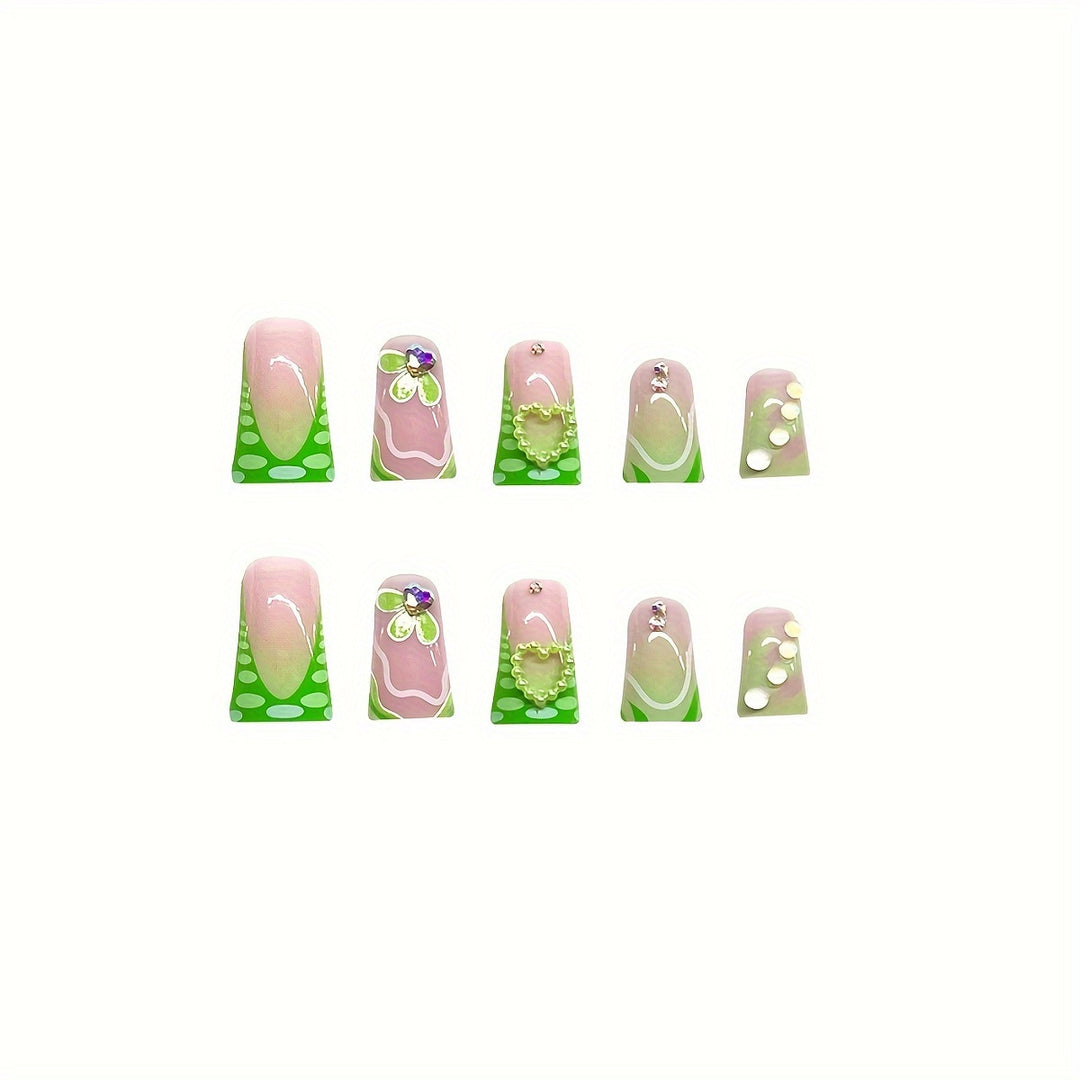 3D Floral Decorative Press-On Nails Kalsten