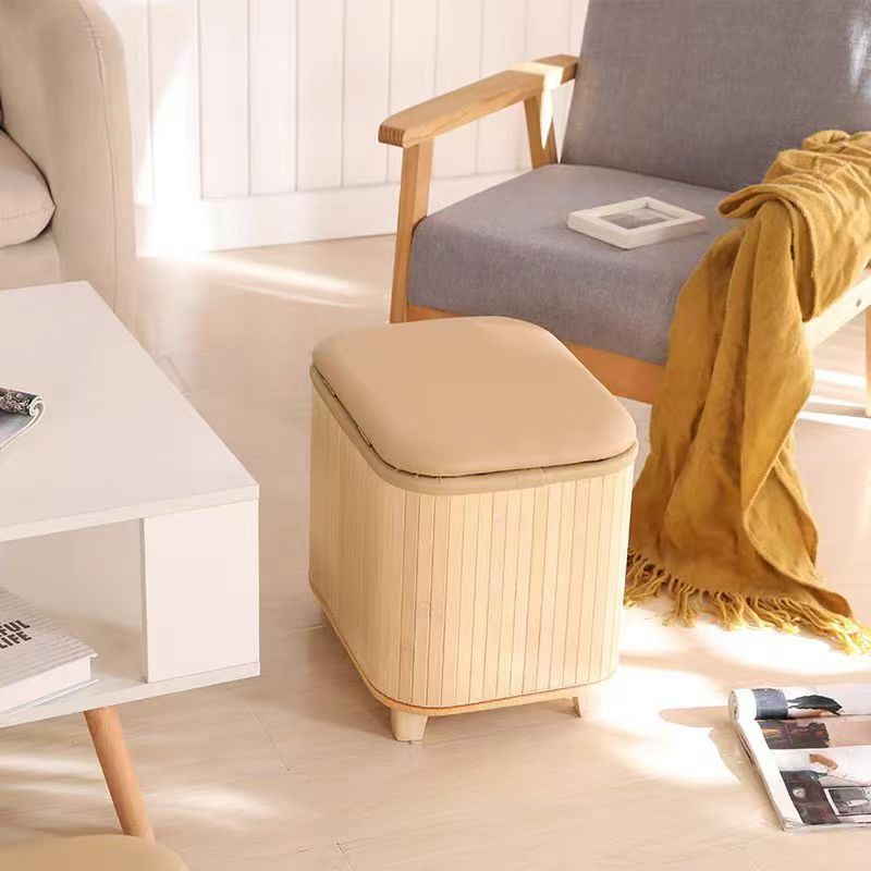 Multifunctional Stool Made of Natural Material Kalsten