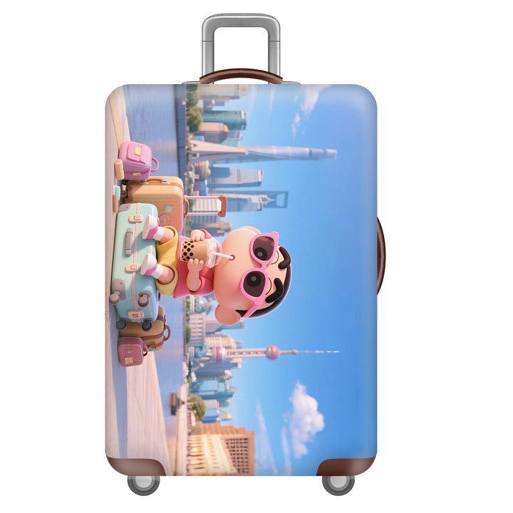 Unisex hard-shell suitcase with cheerful dinosaur motif Kalsten