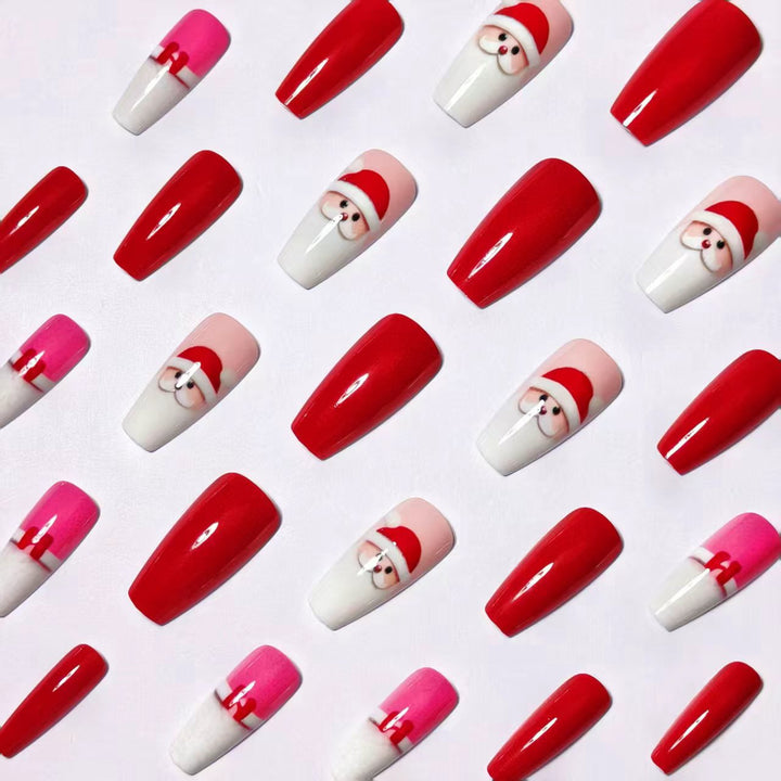 Festive artificial nails with Christmas motifs Kalsten