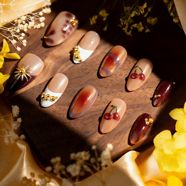 Artistic Multi-Design Press-On Nail Art Set