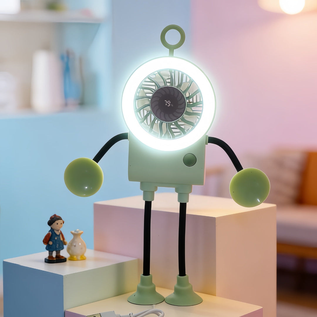 Women Multifunctional Table Fan with Integrated LED Lighting Kalsten