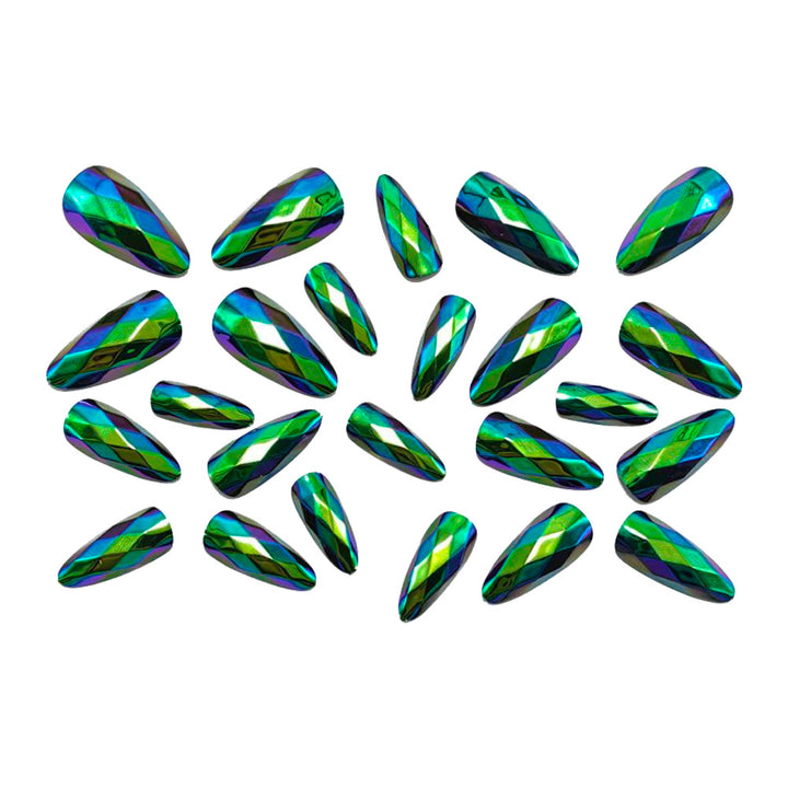 Glamorous artificial nails with faceted design Kalsten