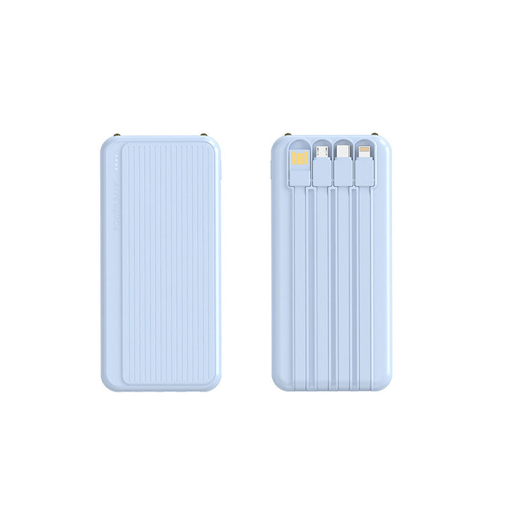 Powerbank with Integrated Charging Cables and High-Speed Charging Function Kalsten