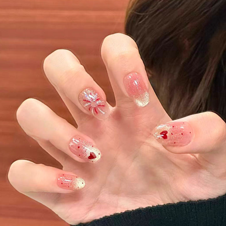 Glittery Heart and Star Nail Art Set Kalsten