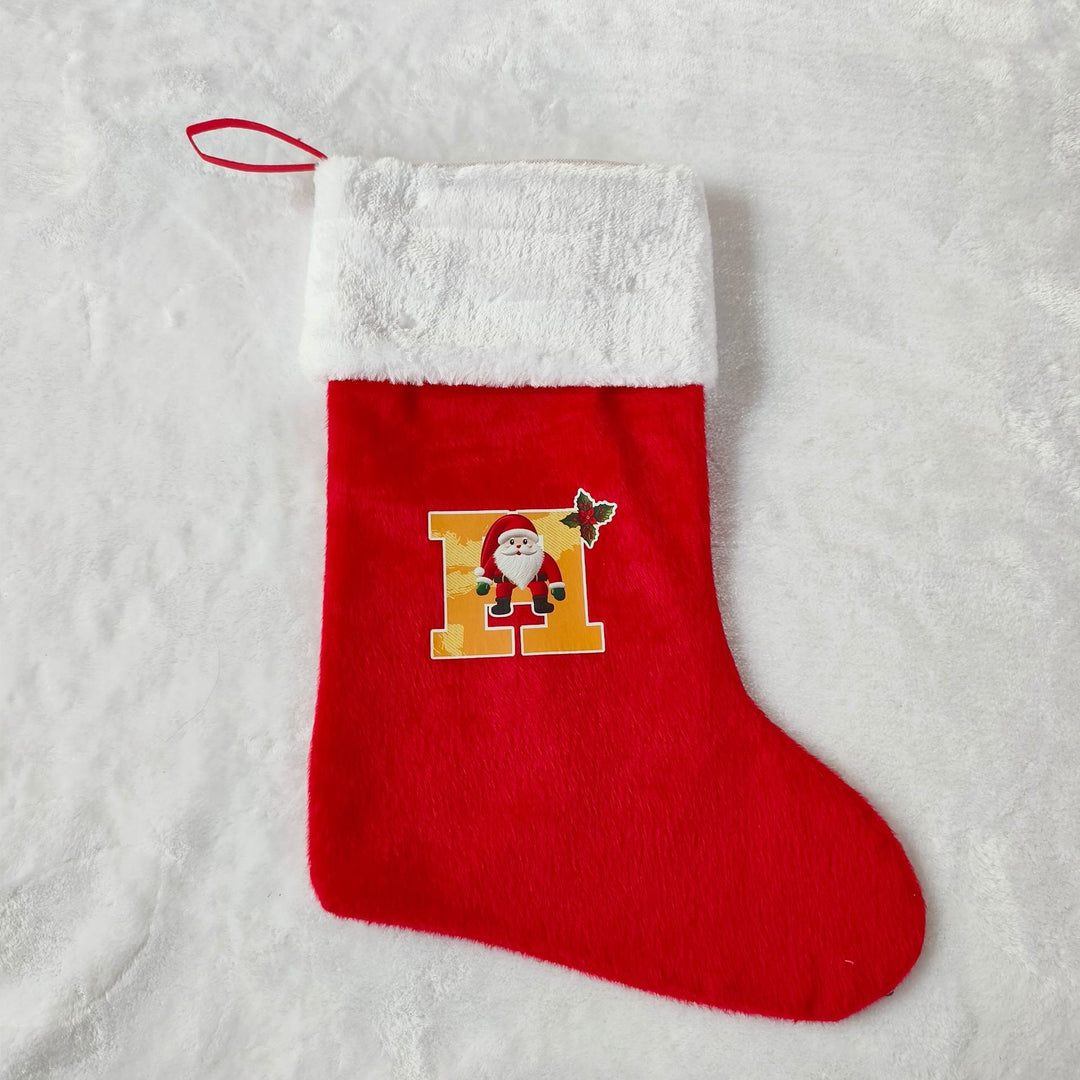 Festive Christmas stocking with customizable design