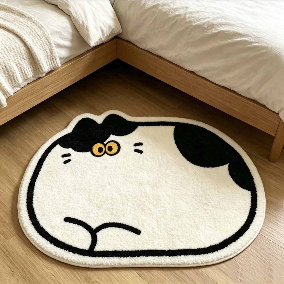 Cute Cat-Themed Plush Area Mat