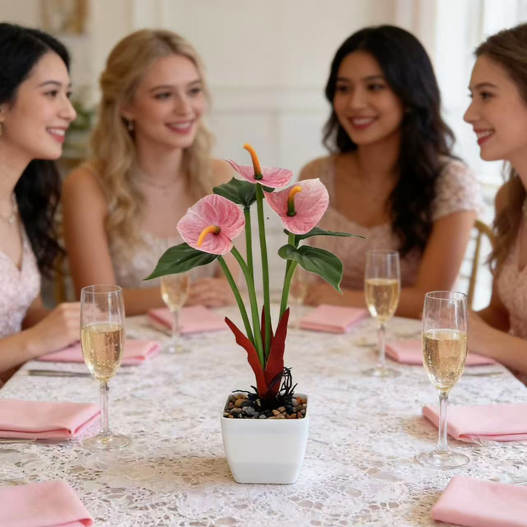 Realistic Anthurium Plant Arrangement