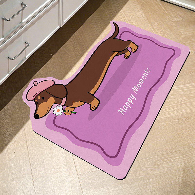 Cute Dog-Themed Bath Mat