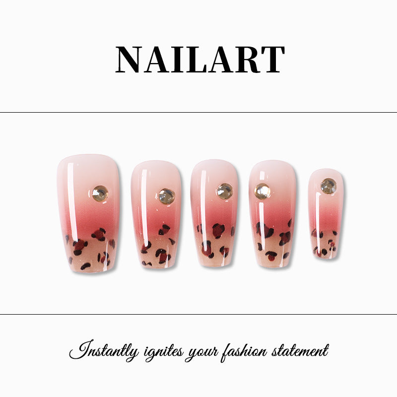 Artistic Ombre Leopard Print Press-On Nails Kalsten