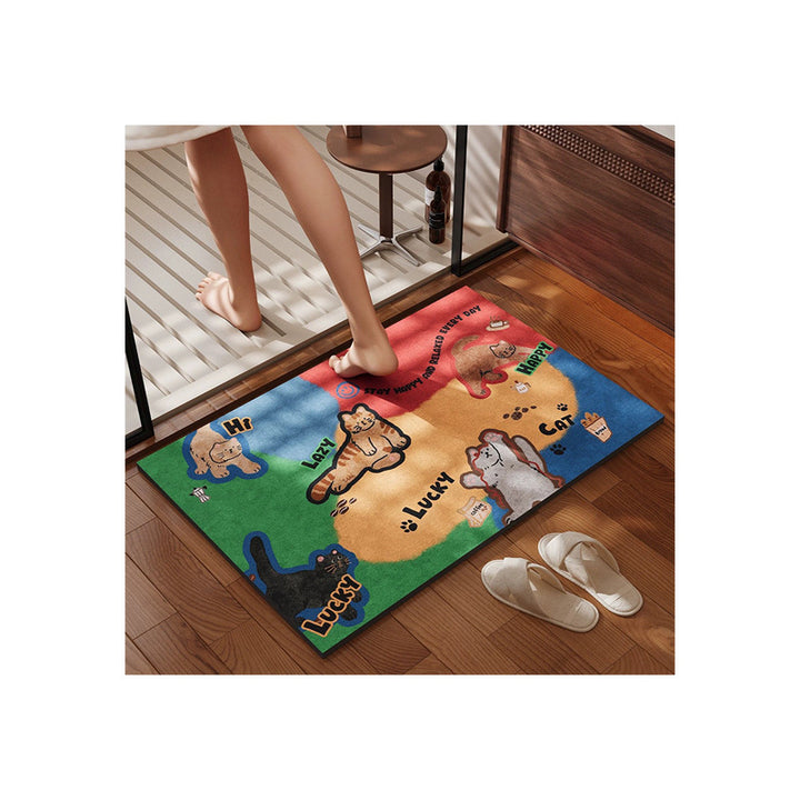 Whimsical Pet-Themed Bath Mat Kalsten