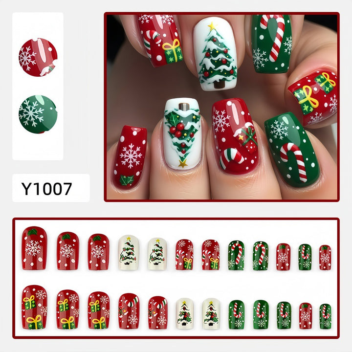 Artificial nails with festive Christmas designs Kalsten